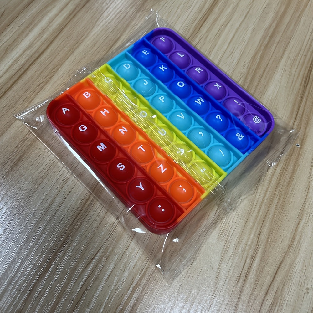 Jouet Fidget en Silicone 2-en-1 Legendstar pour Jeunes - Lettres Avant & Chiffres Arrière, Alphabet Coloré & Exercice de Comptage Mathématique avec Conception Sensorielle de Bulle à Pousser, Aide à l'Apprentissage Éducatif, Jouets Fidget Squishy
