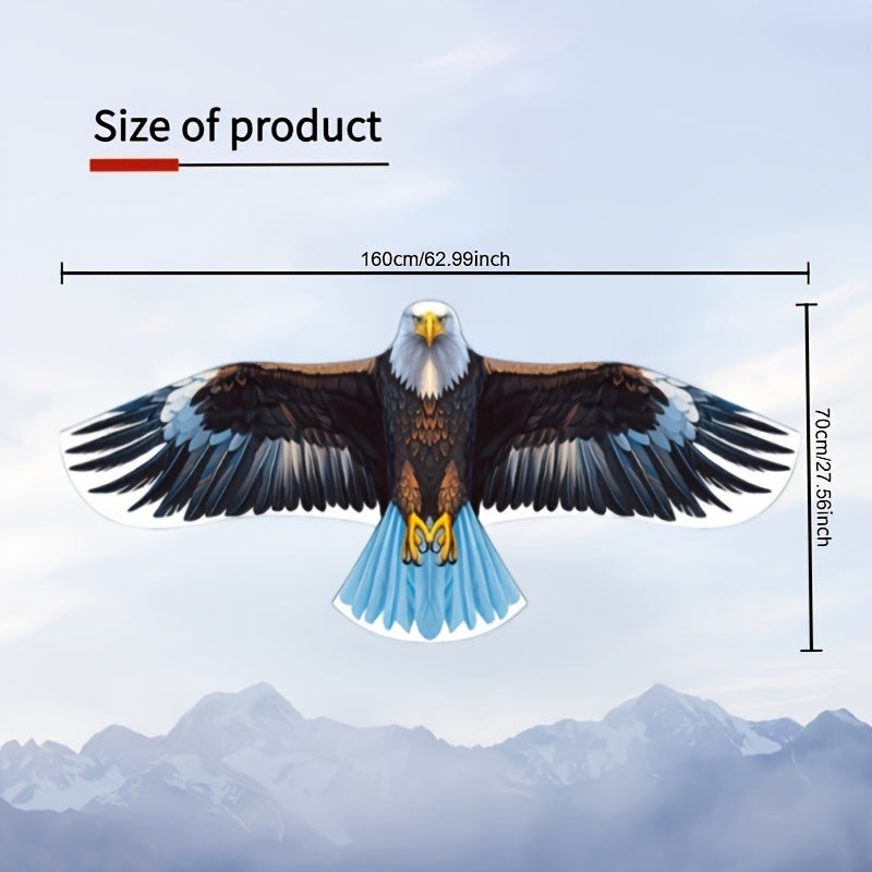 Cerf-volant aigle extra large avec poignée et ficelle - Adapté aux débutants, parfait pour jouer à la plage et au parc, idéal pour Halloween, Thanksgiving, Noël en famille - Matériau polyester, plusieurs couleurs