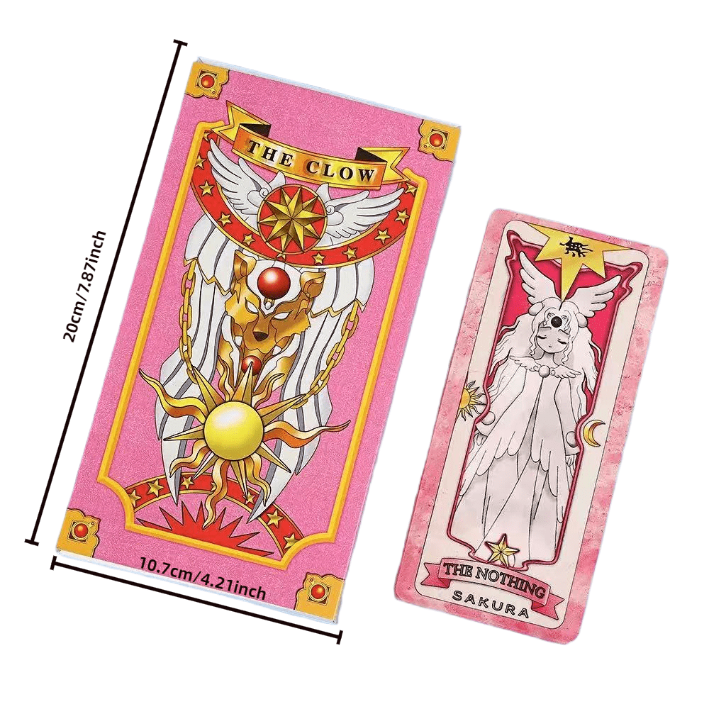 Prenez-le Maintenant ! Nouvelle Édition de Luxe de la Fille des Cartes Magiques Sakura - Transformation Sakura, Jeu de Rôle d'Anime avec les Cartes Trèfle Portables du Nouveau Magicien Sakura, Coffret Cadeau et Décoration à Collectionner