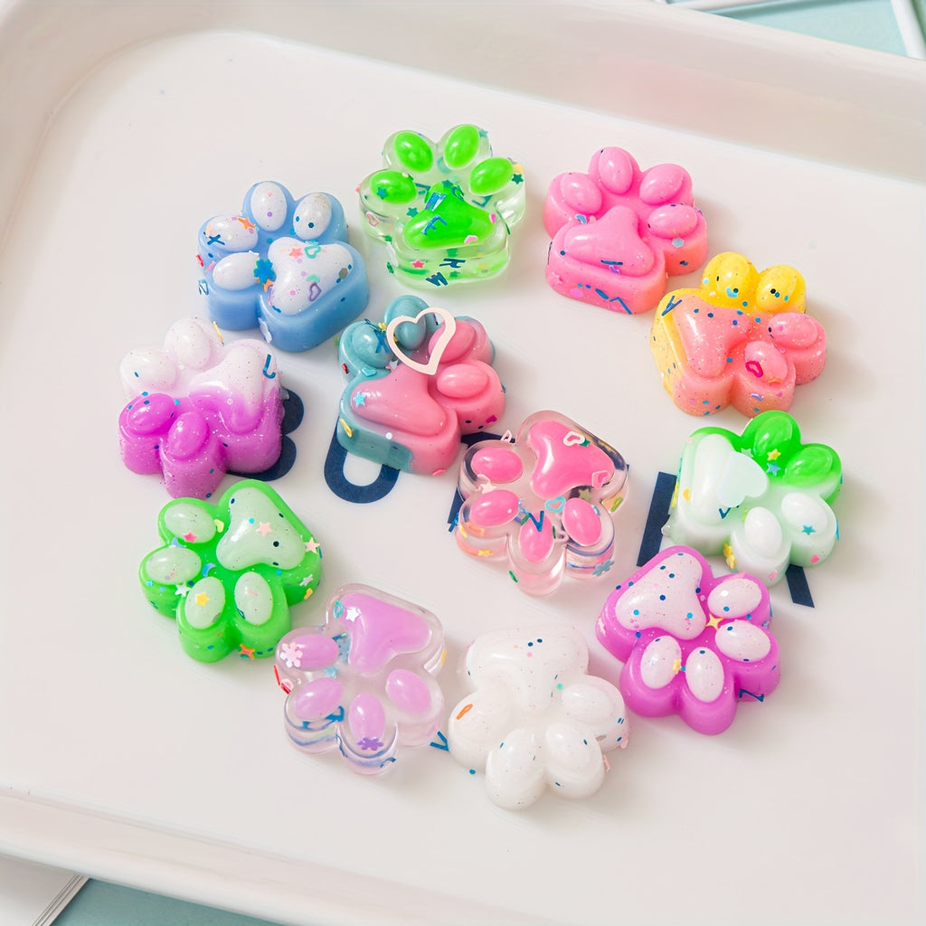 12\u002F24\u002F36 pièces Mini Jouets Souples Mignons en Forme de Patte de Chat, Jouets Souples à Presser Griffes d'Animal, Remplissage Idéal pour Décoration de Panier de Pâques, Garniture pour Sac de Fête de Noël