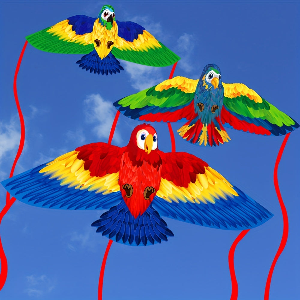 Des cerfs-volants perroquets, des cerfs-volants dessin animé faciles à faire voler pour une activité en plein air