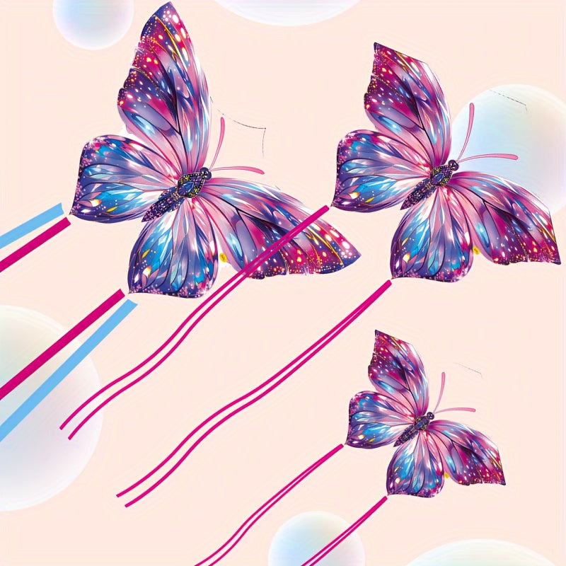 Cerf-volant Papillon Diamant Éclatant avec Longue Queue - Parfait pour Débutants, Inclut Bobine de Ligne - Idéal pour Plage et Loisirs Extérieurs - Cadeau Parfait pour Noël