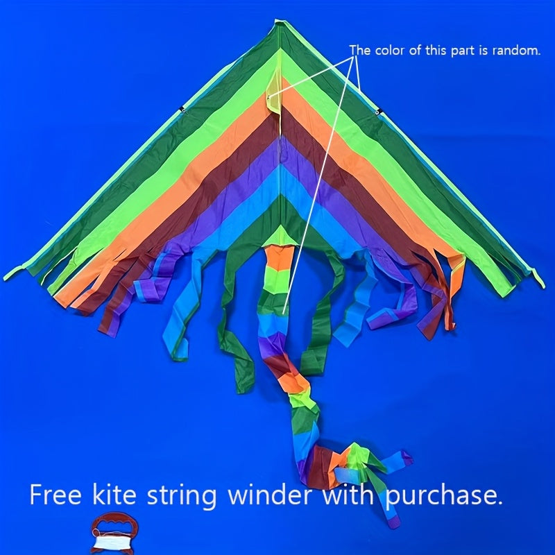 Ballon Arc-en-ciel pour Plaisir en Plein Air - Polyester Durable, Ligne Colorée de 1968.5 pouces, Parfait pour la Plage, le Parc & Activités de Liaison Familiale, Activités Familiales | Ballon Coloré | Ballon à Longue Ligne, Grand Ballon