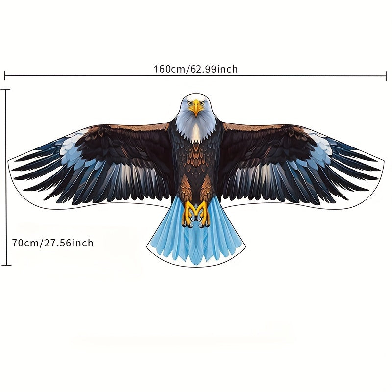 Cerf-volant créatif pour plage et parc, idéal pour les 14 ans et plus, tête chauve en fibre de polyester haute performance avec ligne de cerf-volant de 1968,5 pouces, durable et facile à assembler - Pack individuel
