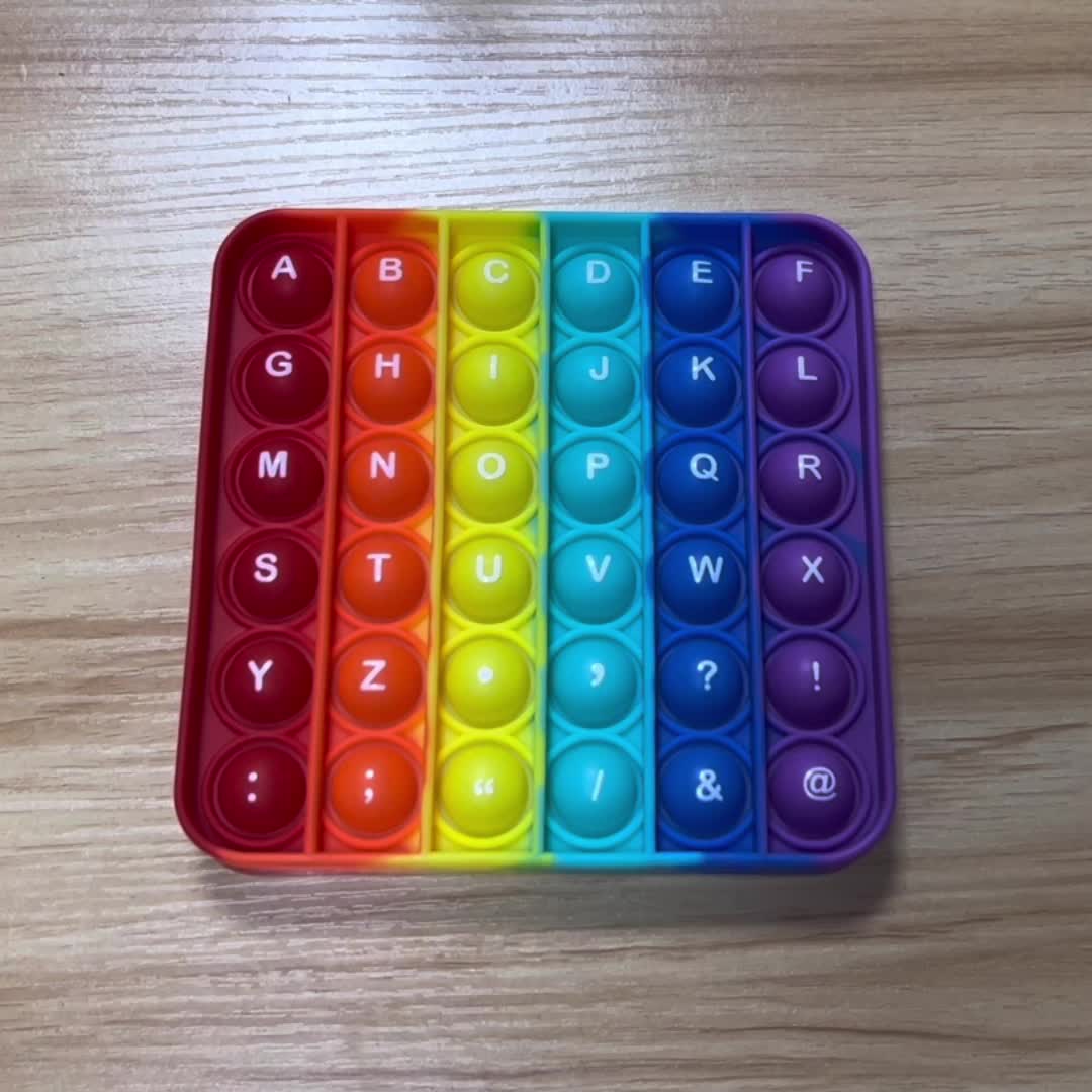 Jouet Fidget en Silicone 2-en-1 Legendstar pour Jeunes - Lettres Avant & Chiffres Arrière, Alphabet Coloré & Exercice de Comptage Mathématique avec Conception Sensorielle de Bulle à Pousser, Aide à l'Apprentissage Éducatif, Jouets Fidget Squishy