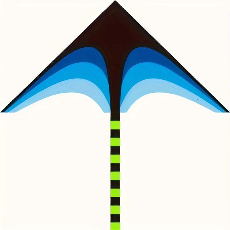 1pc Cerf-volant à Queue Longue en Diamants Dégradé de Couleurs - Polyester Durable pour Vol Extérieur sur Plage, Parc, Prairie - Âges 14+, Activités de Plage | Design Dégradé | Facile à Voler, Accessoires de Plage