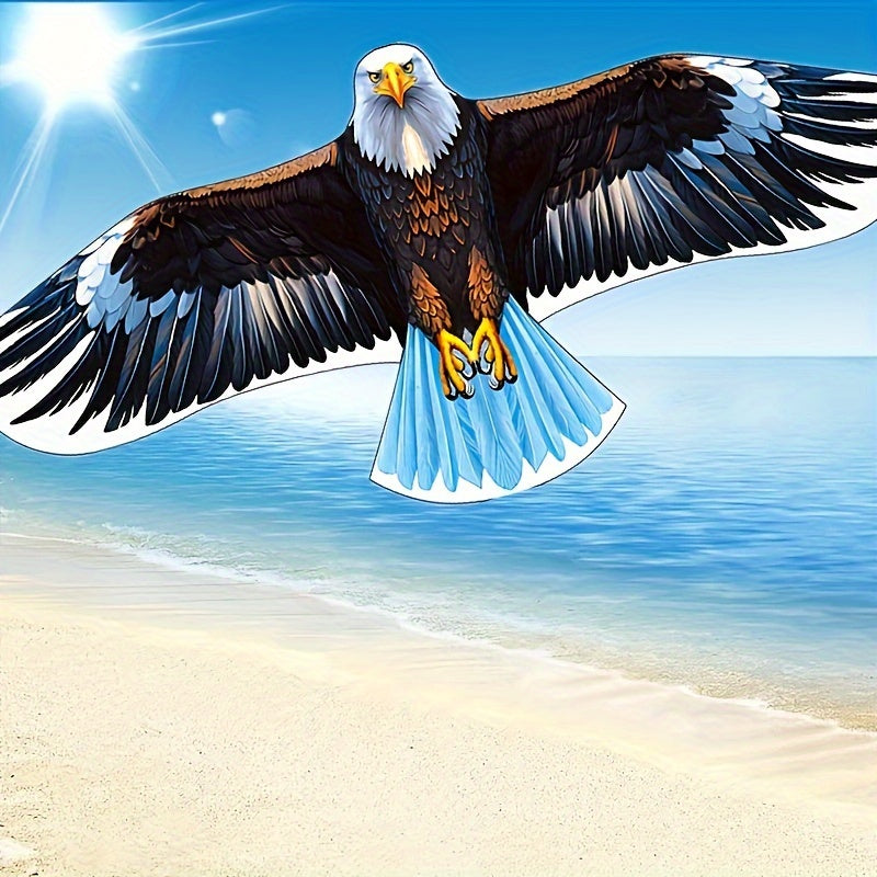 Cerf-volant aigle extra large avec poignée et ficelle - Adapté aux débutants, parfait pour jouer à la plage et au parc, idéal pour Halloween, Thanksgiving, Noël en famille - Matériau polyester, plusieurs couleurs
