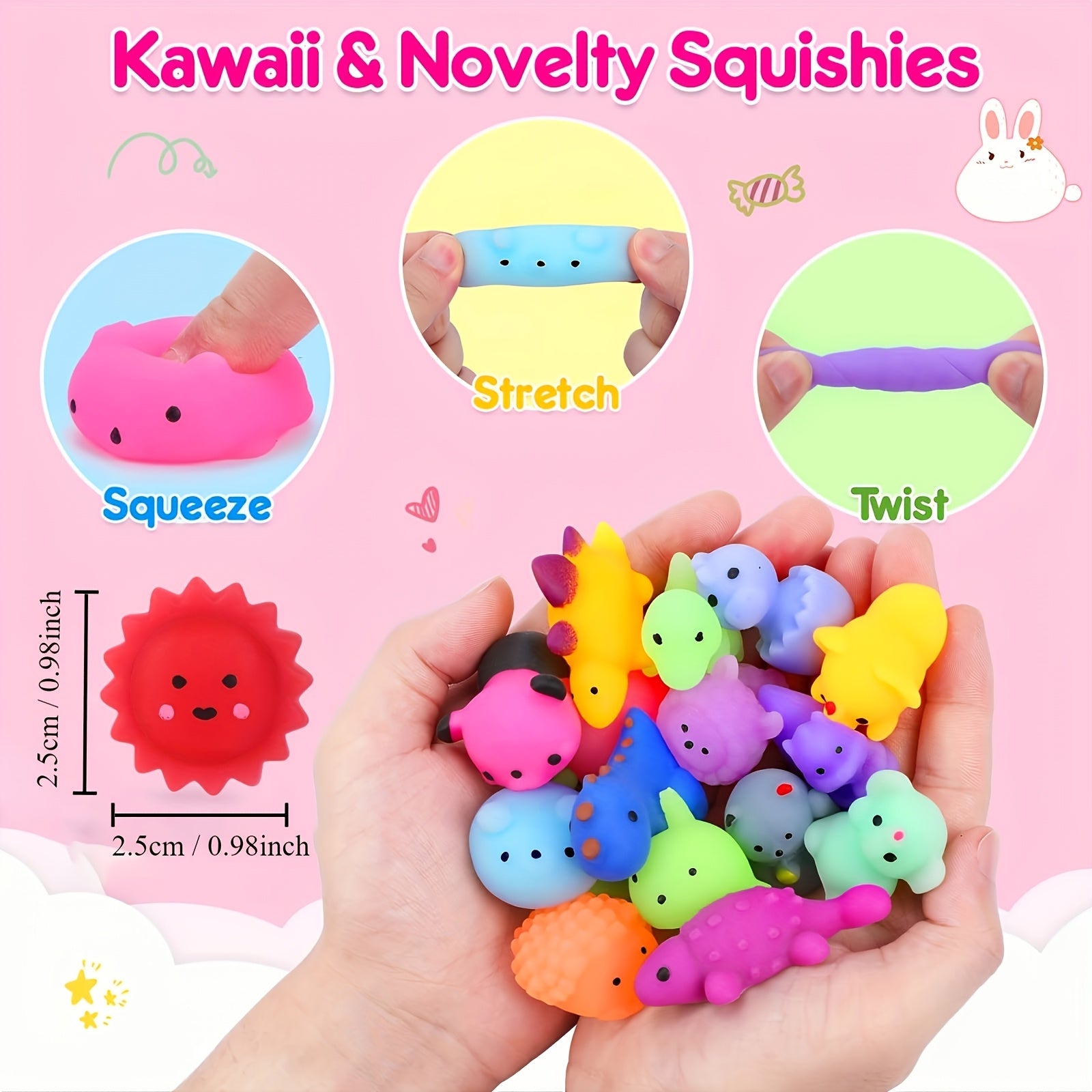 40 pièces Jouets en Forme d'Animaux, Favoris de Fête à Presser, Idéaux pour Récompenses de Classe, Cadeaux d'Anniversaire et Jeux de Fête