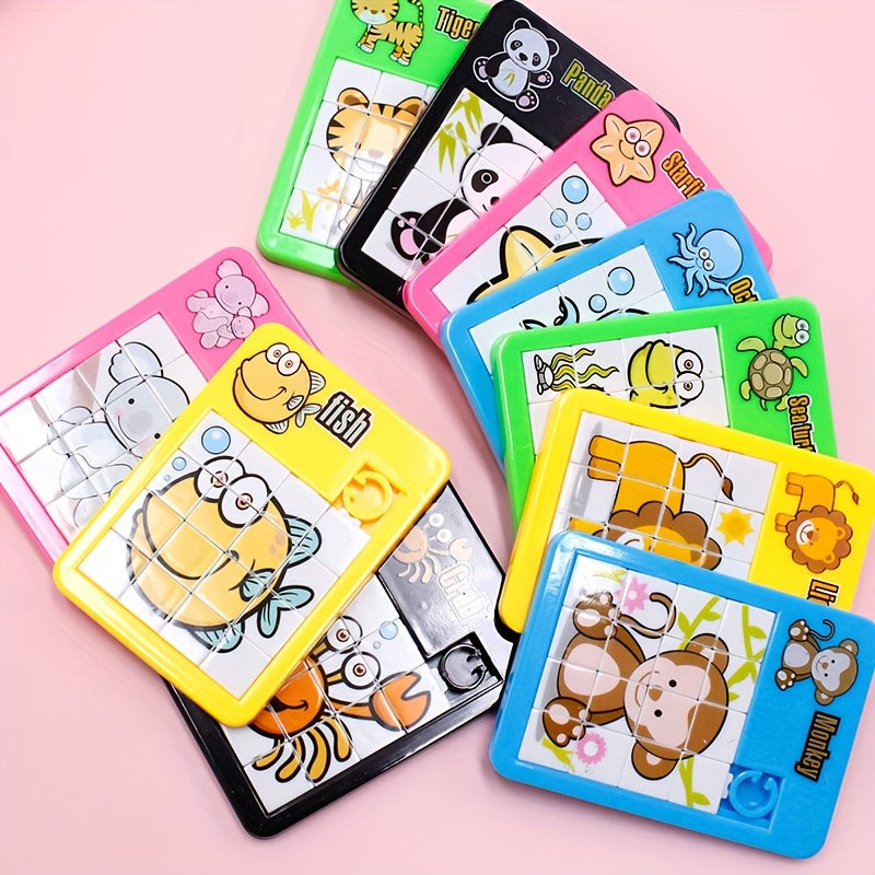 20 Puzzles Éducatifs en Plastique - Animaux Mignons et Cartoon - Cadeaux d'Anniversaire, Récompenses de Classe, Fêtes et Carnavals