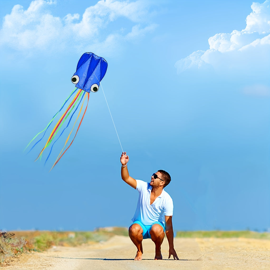 cerf-volant Pieuvre de 5 mètres\u002F4 mètres (outil de lâcher inclus) Weifang avec Queue Colorée Longue, Produit de Divertissement Sportif en Plein Air