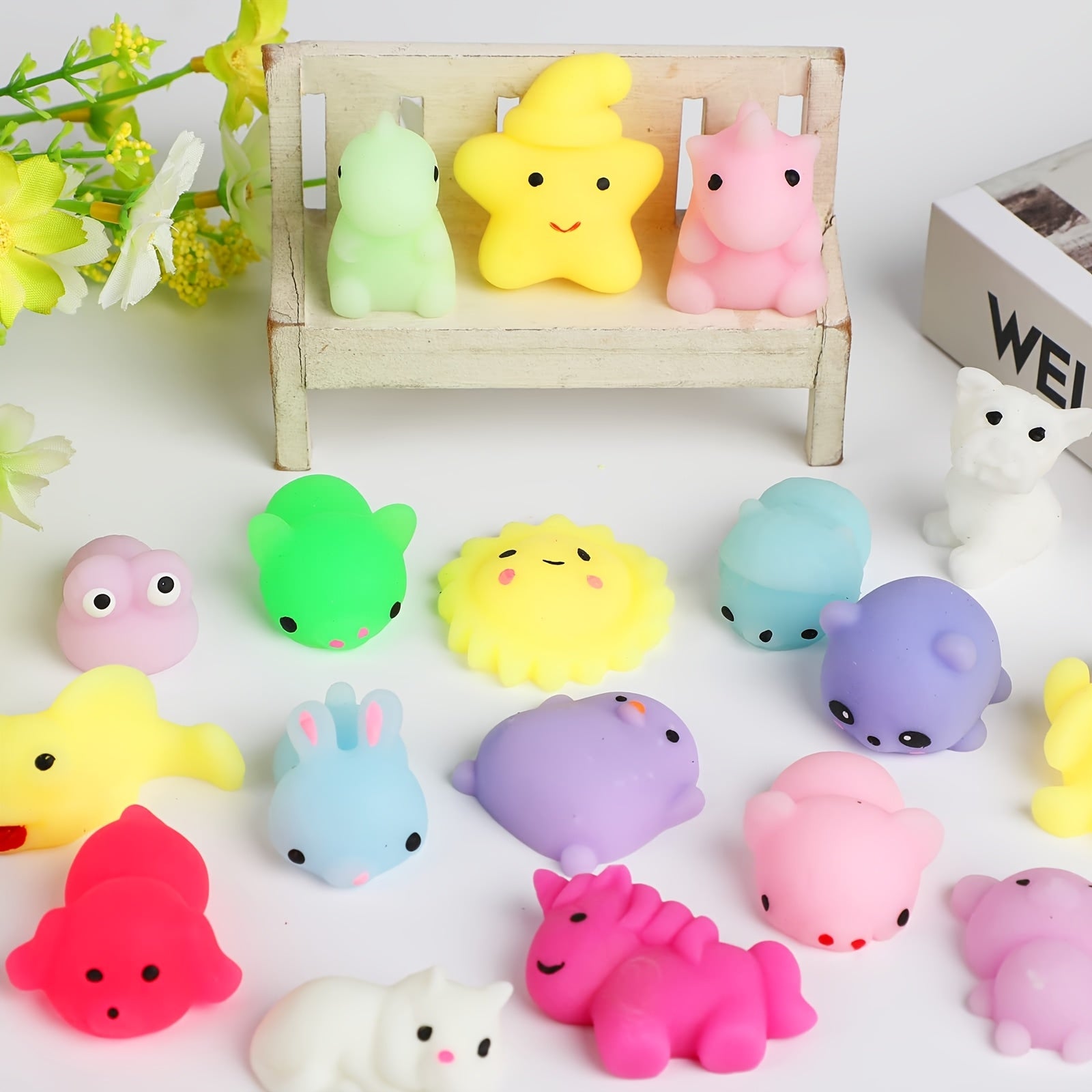 40 pièces Jouets en Forme d'Animaux, Favoris de Fête à Presser, Idéaux pour Récompenses de Classe, Cadeaux d'Anniversaire et Jeux de Fête