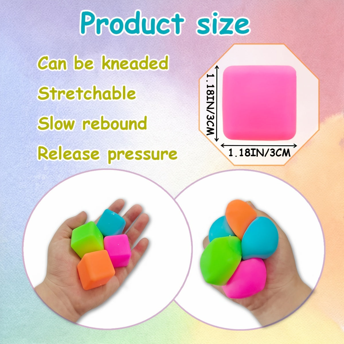 20 Cubes Antistress Souples - Jouets Sensoriels à Détente Lente pour Enfants et Étudiants - Idéaux pour Récompenses en Classe, Cadeaux de Noël et Fêtes