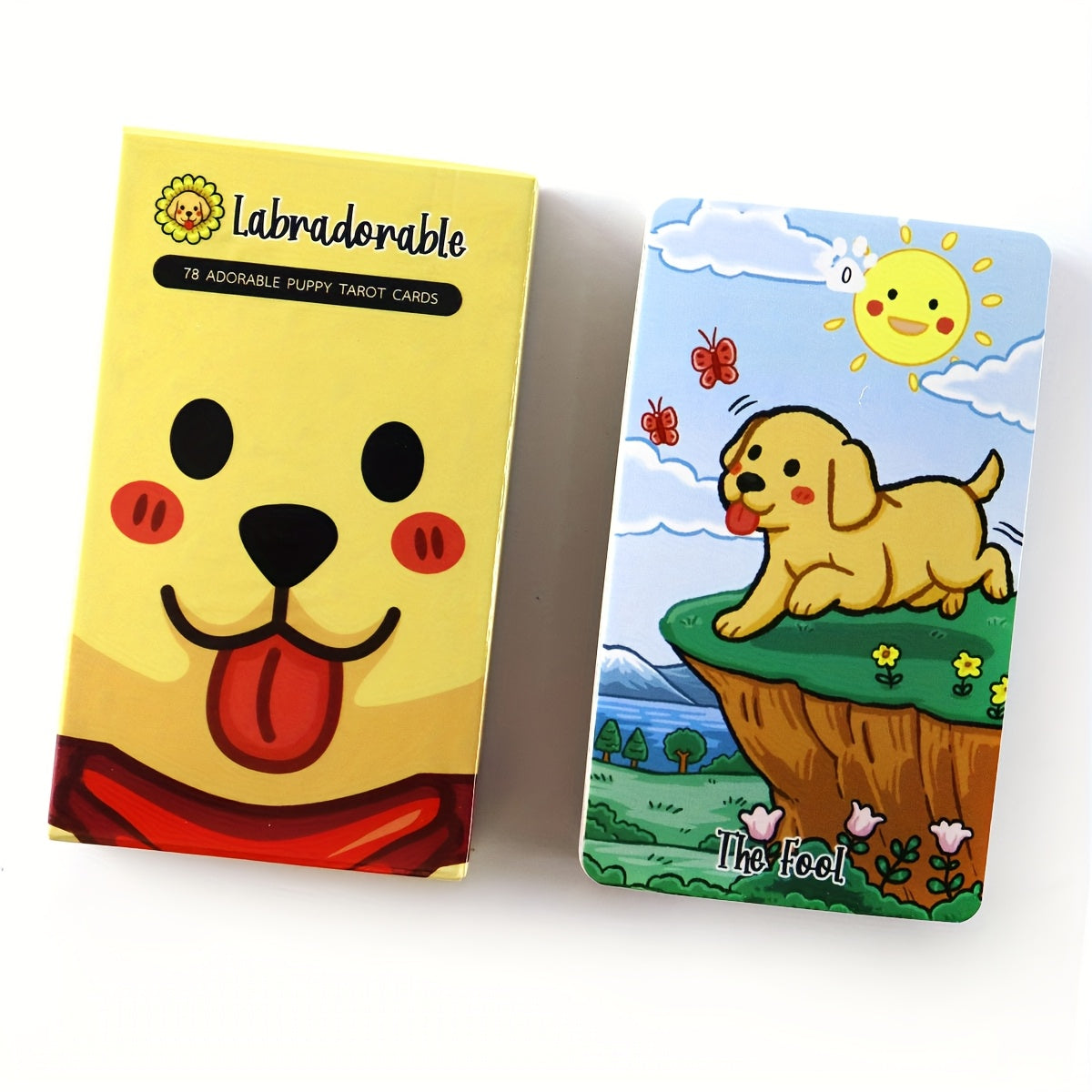 Jeux de société, cartes de tarot Labradorables avec un design de chien mignon, un jeu de 78 cartes Oracle Visions Divination Edition, jeux de société, cadeaux de Noël, cadeaux de nouvel an, jouets.