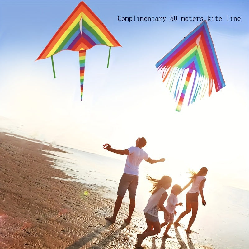 Ballon Arc-en-ciel pour Plaisir en Plein Air - Polyester Durable, Ligne Colorée de 1968.5 pouces, Parfait pour la Plage, le Parc & Activités de Liaison Familiale, Activités Familiales | Ballon Coloré | Ballon à Longue Ligne, Grand Ballon