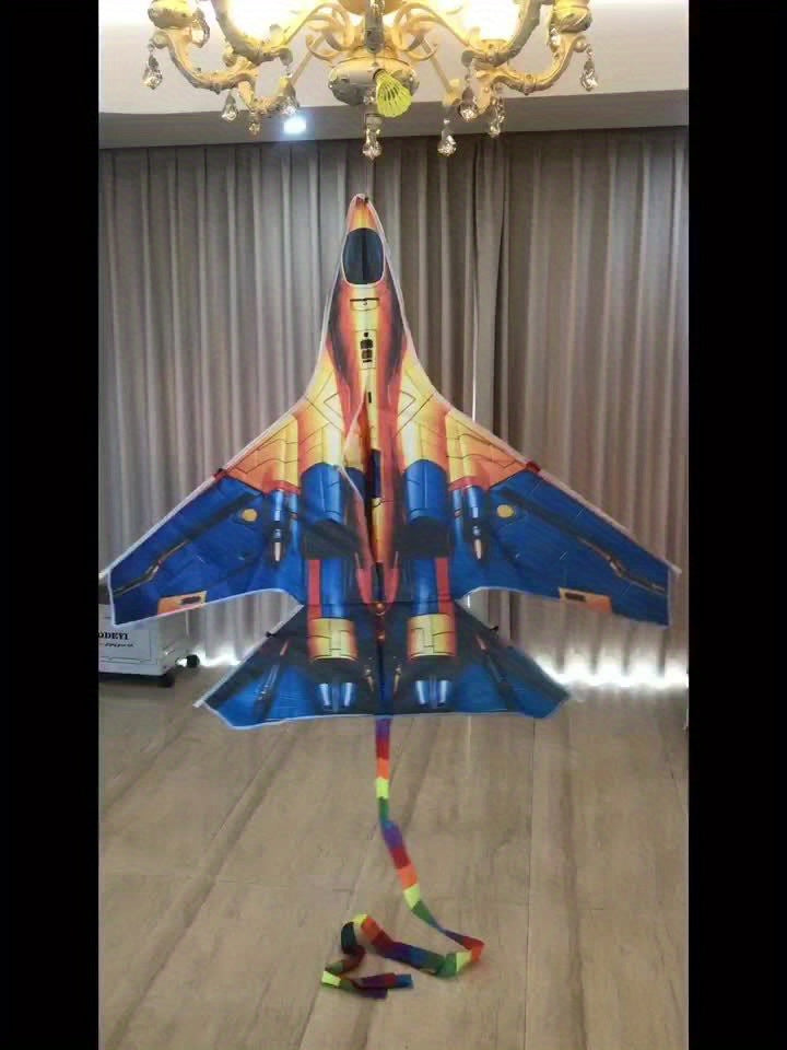 Girouette de combat aérien en verre, grande, multicolore, avec des couleurs mélangées, pour les jeux et loisirs en plein air sur la plage et au parc.